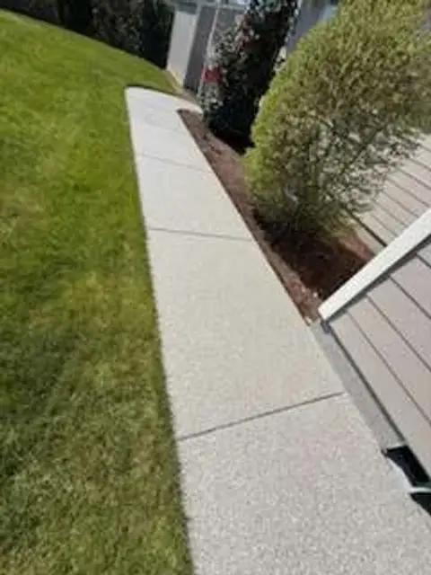 After: Side Walkway, a finished 541 Breezin coating